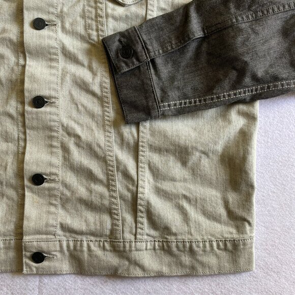 Levi's Jean Jacket Men's XL Gray Colorblock Trucker Denim Coat - Picture 5 of 14